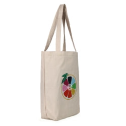 Citrus-Inspired Canvas Cotton Tote Bag