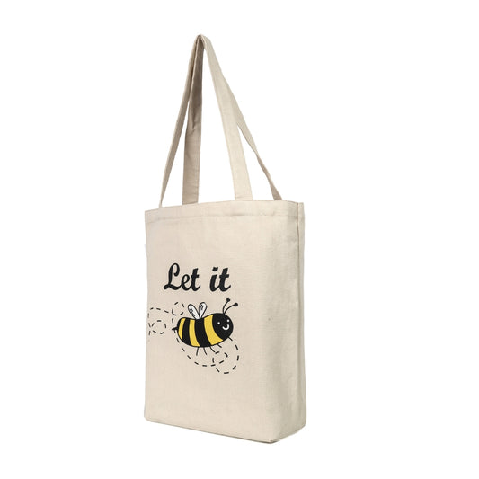 "Let It Bee" Canvas Cotton Tote Bag