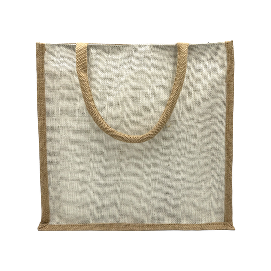 Eco-Friendly Two-Tone Jute Tote Bag
