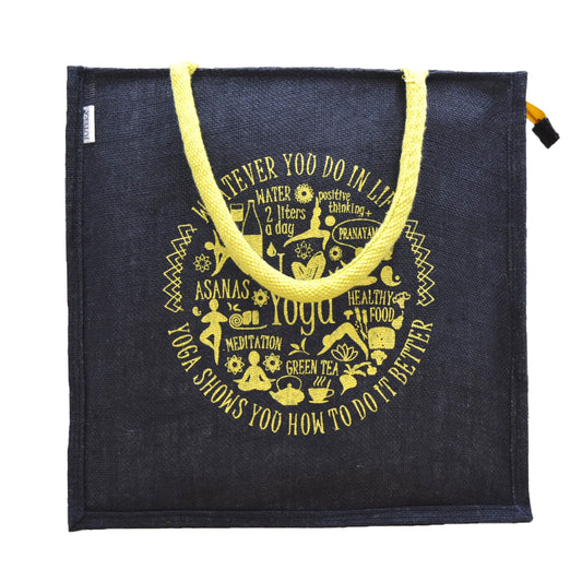 Eco-Friendly Yoga Jute Tote Bag