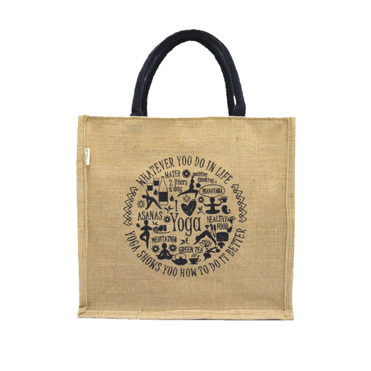 Eco-Friendly Yoga Jute Tote Bag