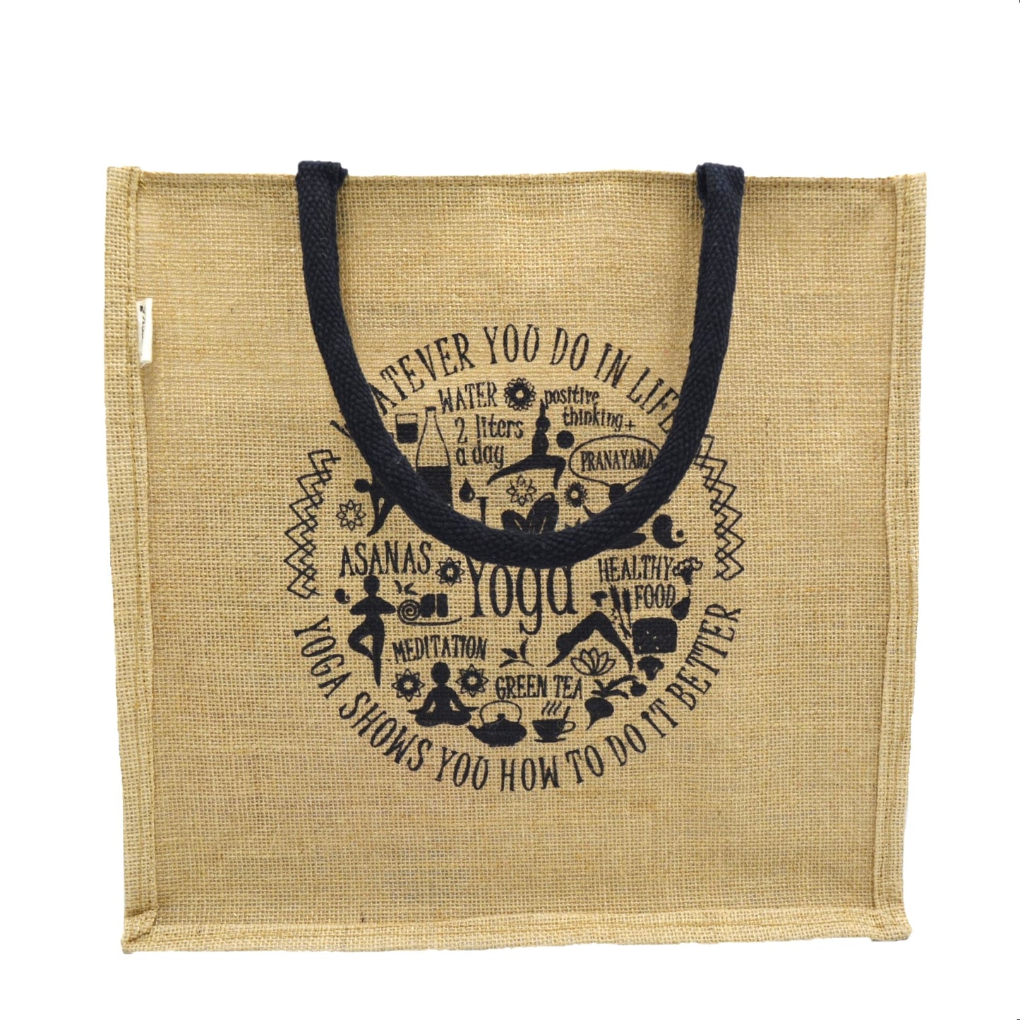 Eco-Friendly Yoga Jute Tote Bag
