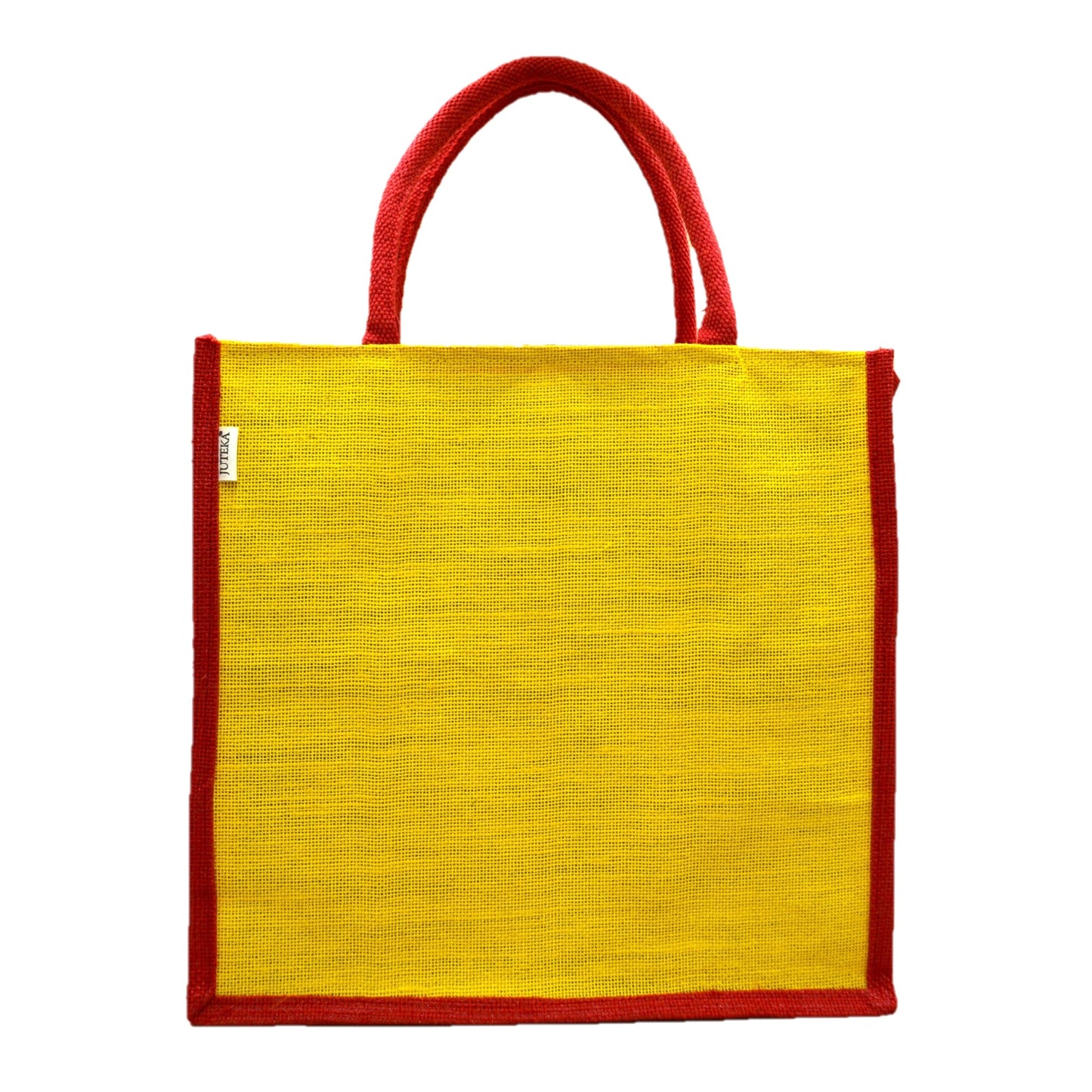 Jute Tote Bag – Two Tone Green & Orange