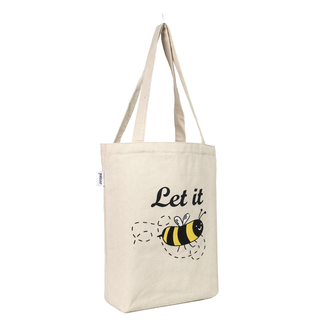 "Let It Bee" Canvas Cotton Tote Bag
