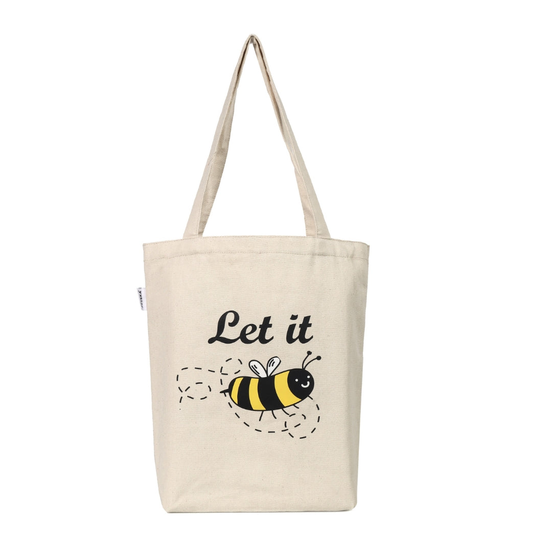 "Let It Bee" Canvas Cotton Tote Bag