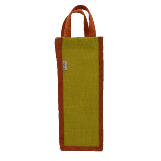 Yellow & Orange Jute Bottle Bag
