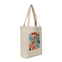 Abstract Floral Canvas Cotton Tote Bag