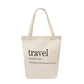 Cotton Tote Bag "Travel Definition"