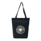 Classic Black Daisy Cotton Tote Bag