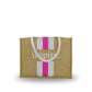 Inspire Jute Tote Bag – Black with White Stripes