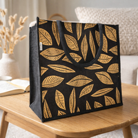 Leaf Jute Hand Bag