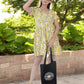 Classic Black Daisy Cotton Tote Bag