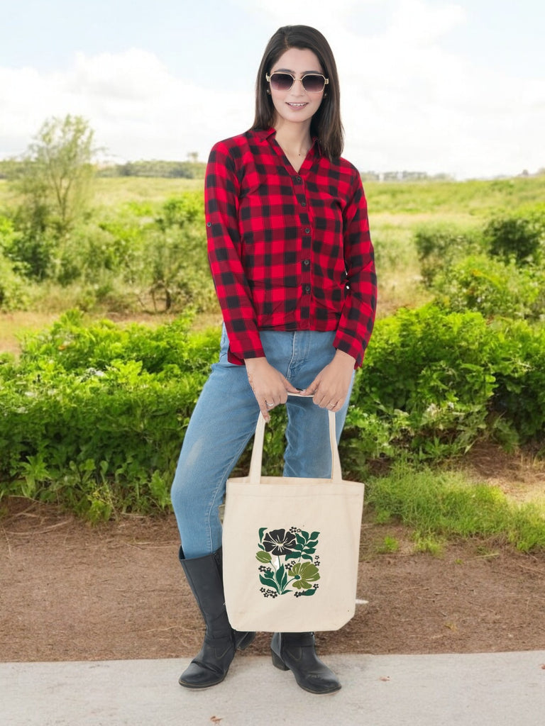 Botanical Cotton Tote Bag