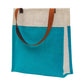 Elegant Two-Tone Jute Tote Bag