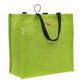 Jute Tote Bag with Button Closure