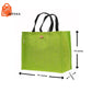 Jute Tote Bag with Button Closure