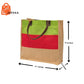 Tri-Colour Jute Tote Bag with Leather Handles