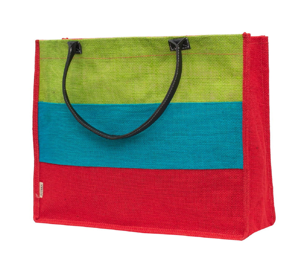Eco-Friendly Tri-Colour Jute Tote Bag
