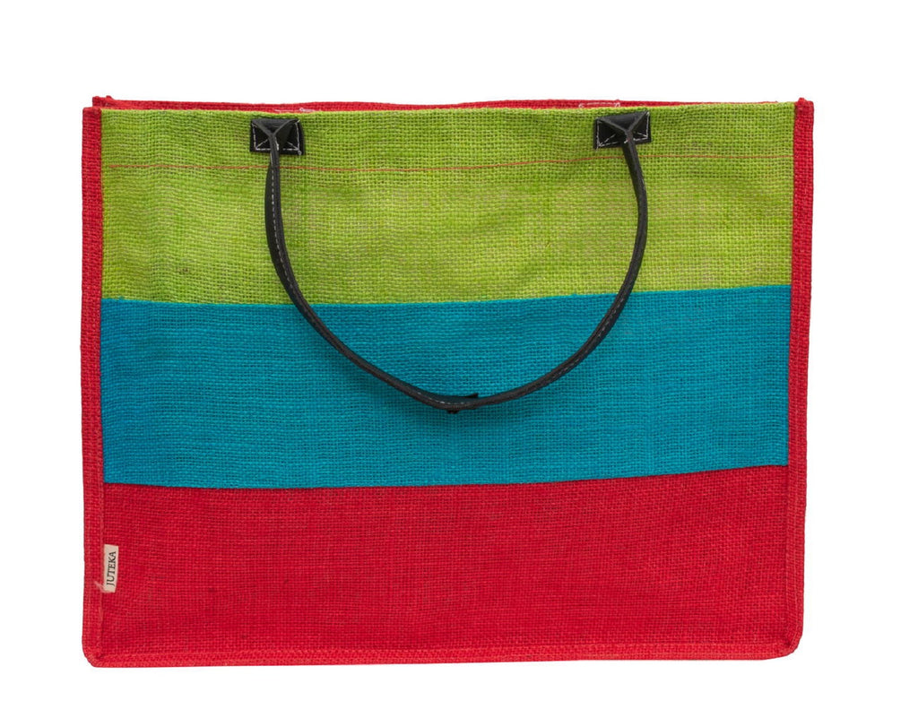 Eco-Friendly Tri-Colour Jute Tote Bag