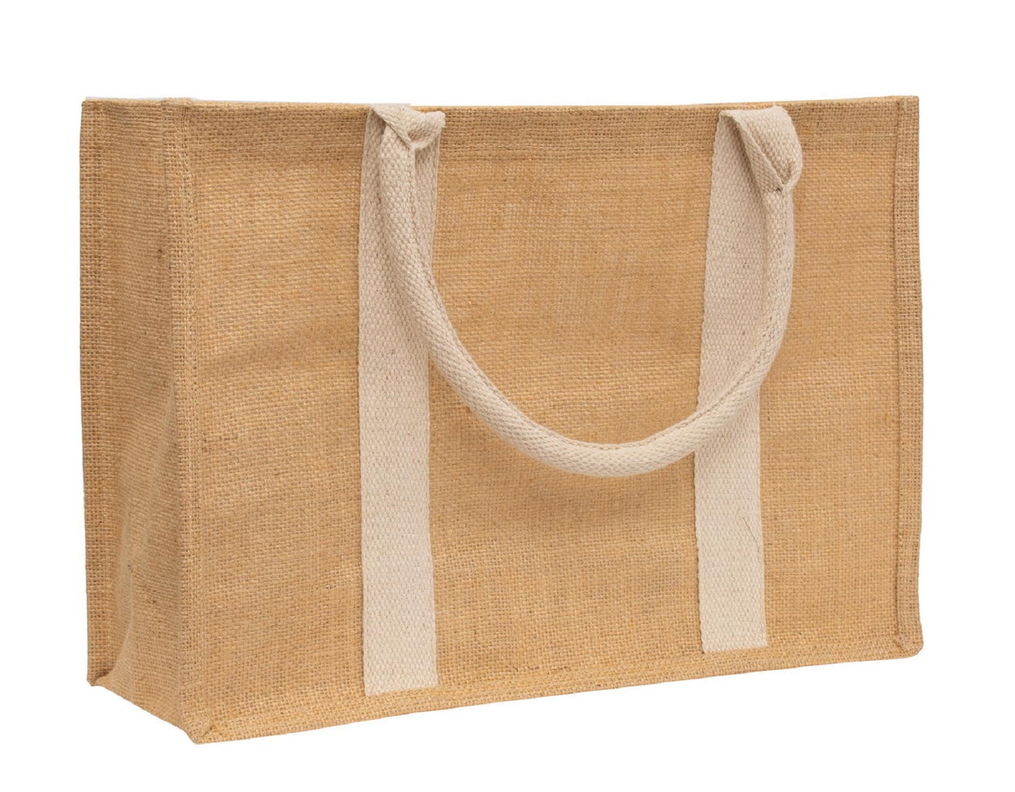 Jute Tote Bag with Front Pocket