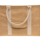 Jute Tote Bag with Front Pocket