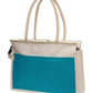 Two-Tone Jute Tote Bag with Sturdy Handles