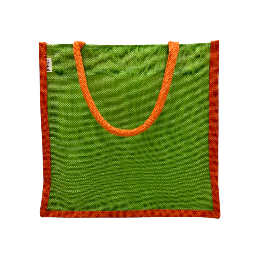 Classic Black Jute Tote Bag