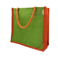 Jute Tote Bag – Two Tone Green & Orange