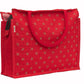 Elegant Red Polka Dot Jute Tote Bag