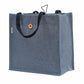 Jute Tote Bag with Button Closure