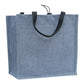 Jute Tote Bag with Button Closure