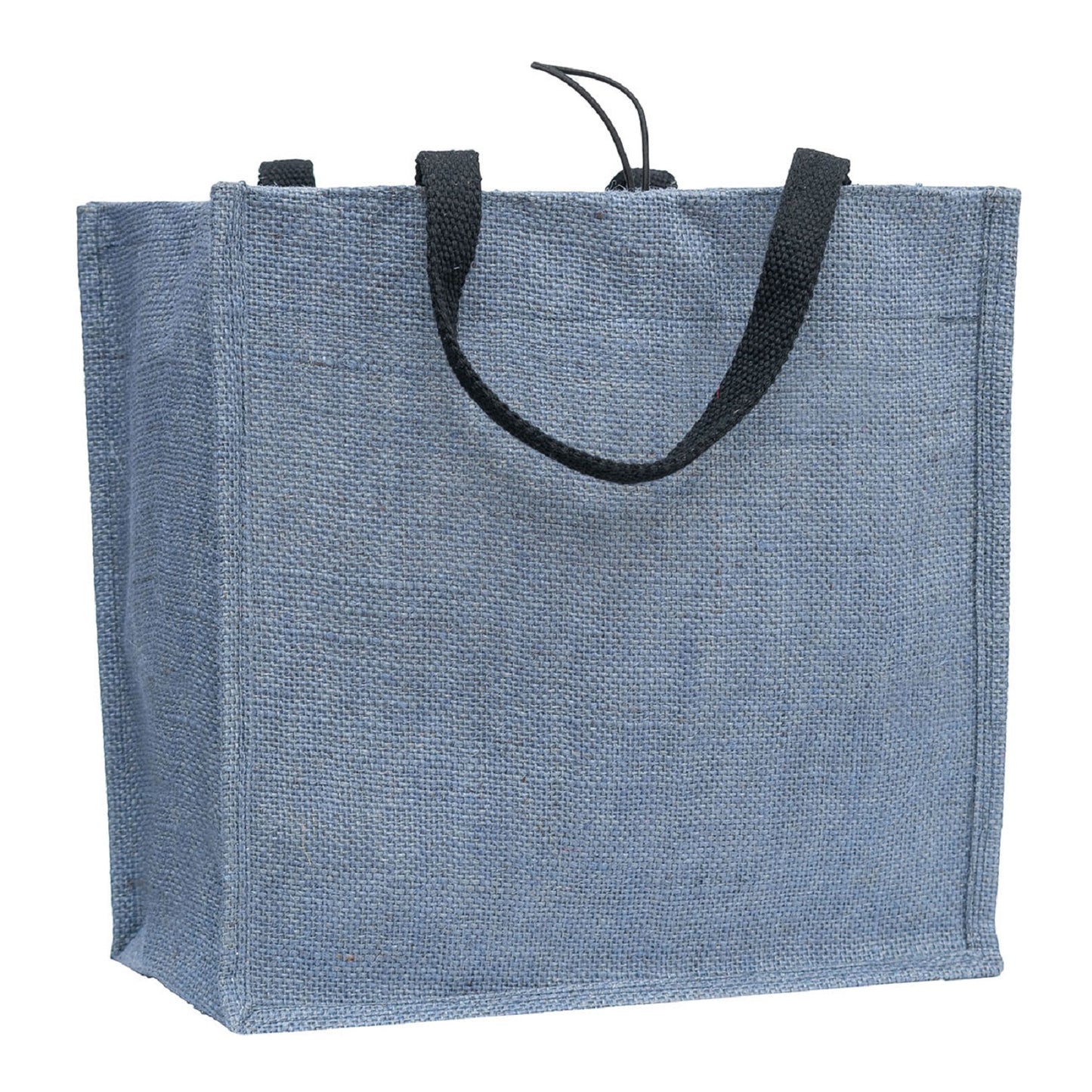 Jute Tote Bag with Button Closure