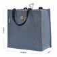 Jute Tote Bag with Button Closure