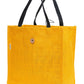 Jute Tote Bag with Button Closure