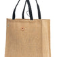 Jute Tote Bag with Button Closure