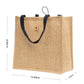 Jute Tote Bag with Button Closure