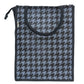 Houndstooth Jute Tote Bag - Bold Yellow & Black