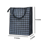 Houndstooth Jute Tote Bag with Zipper Closure
