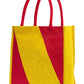 Bold Red & Yellow Jute Tote Bag