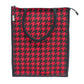 Houndstooth Jute Tote Bag - Bold Yellow & Black