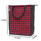 Houndstooth Jute Tote Bag - Bold Red & Black