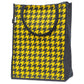 Houndstooth Jute Tote Bag - Bold Yellow & Black