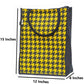 Houndstooth Jute Tote Bag - Bold Yellow & Black