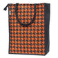 Houndstooth Jute Tote Bag - Bold Yellow & Black