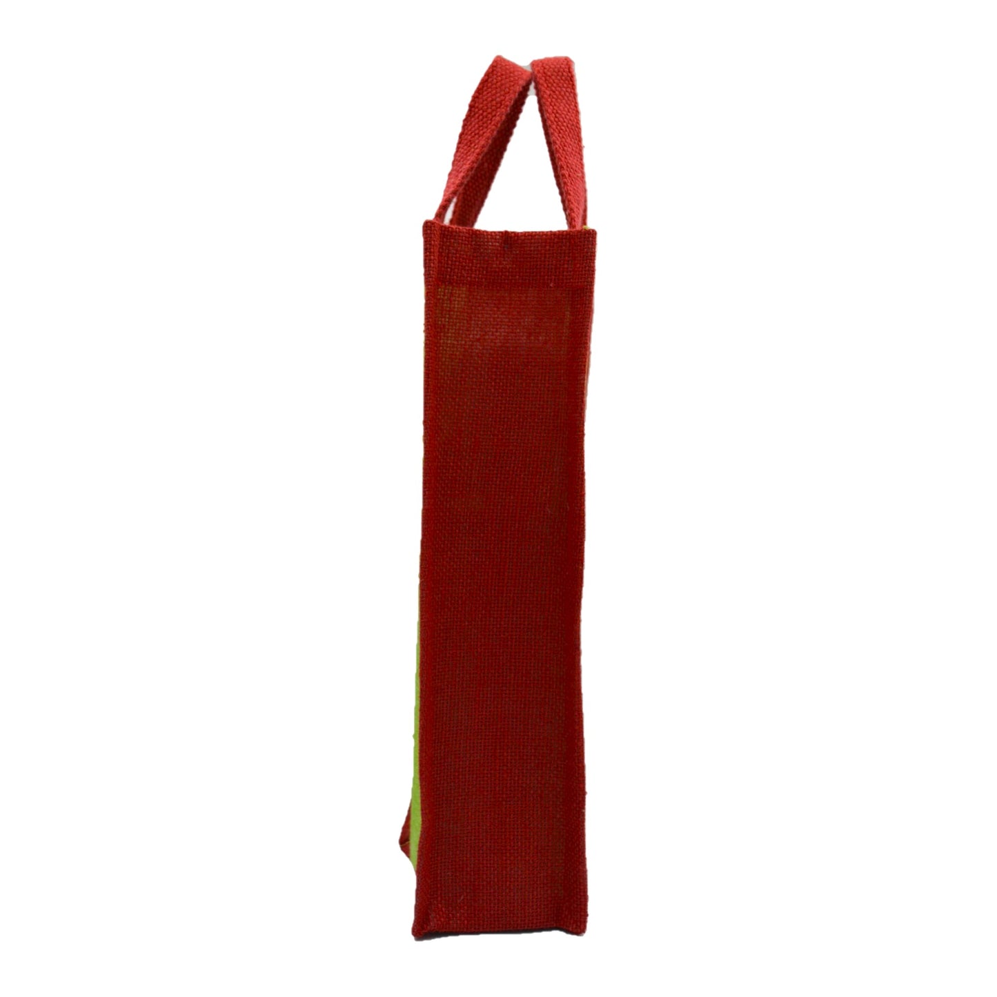 Green & Red Jute Bottle Bag