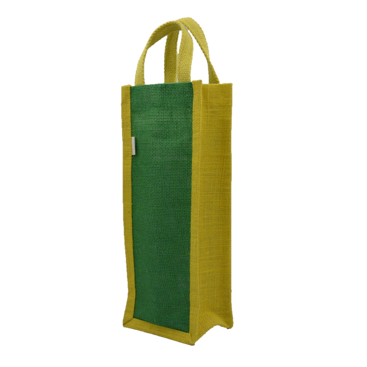 Green & Yellow Jute Bottle Bag