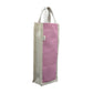 Pink & White Jute Bottle Bag