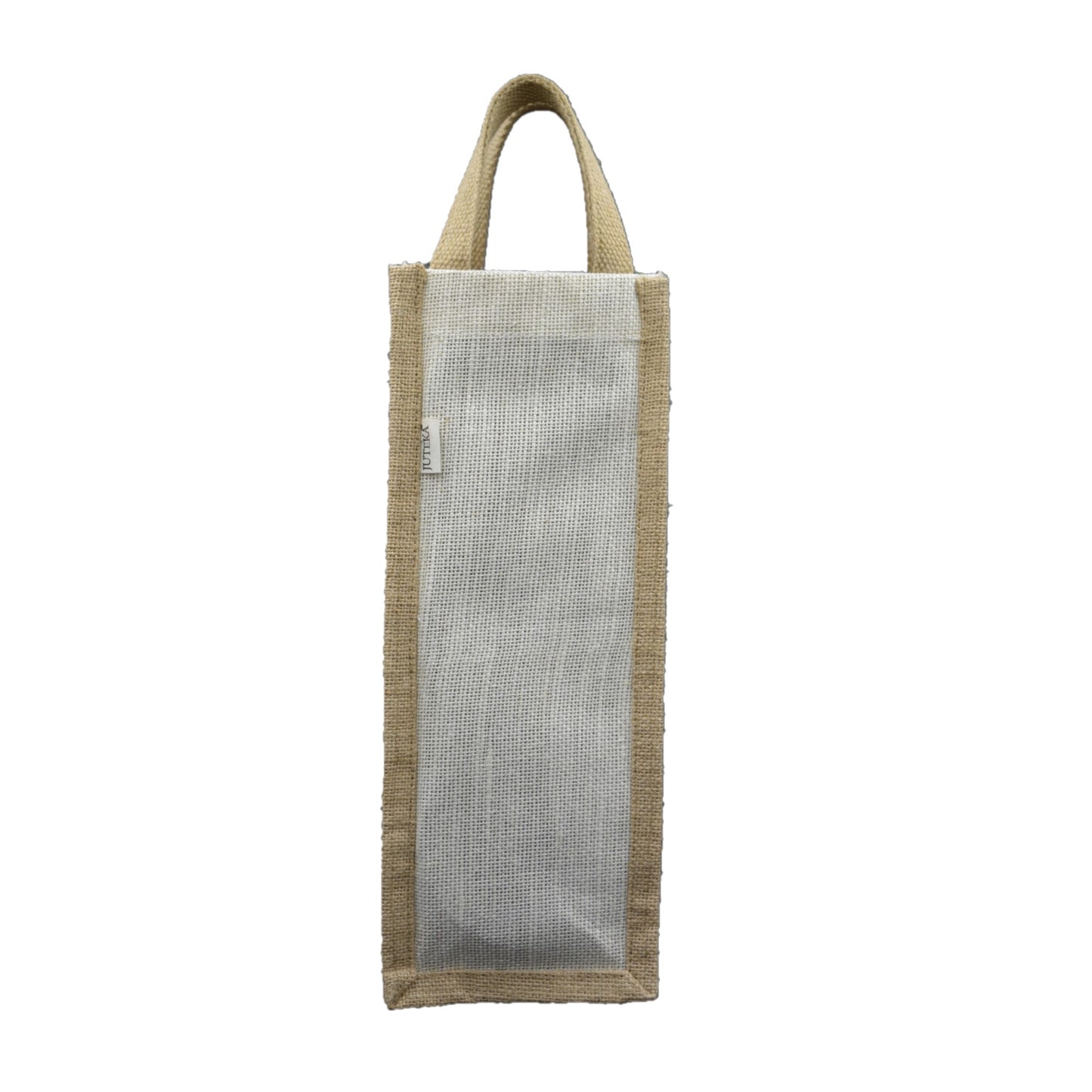 Natural & White Jute Bottle Bag