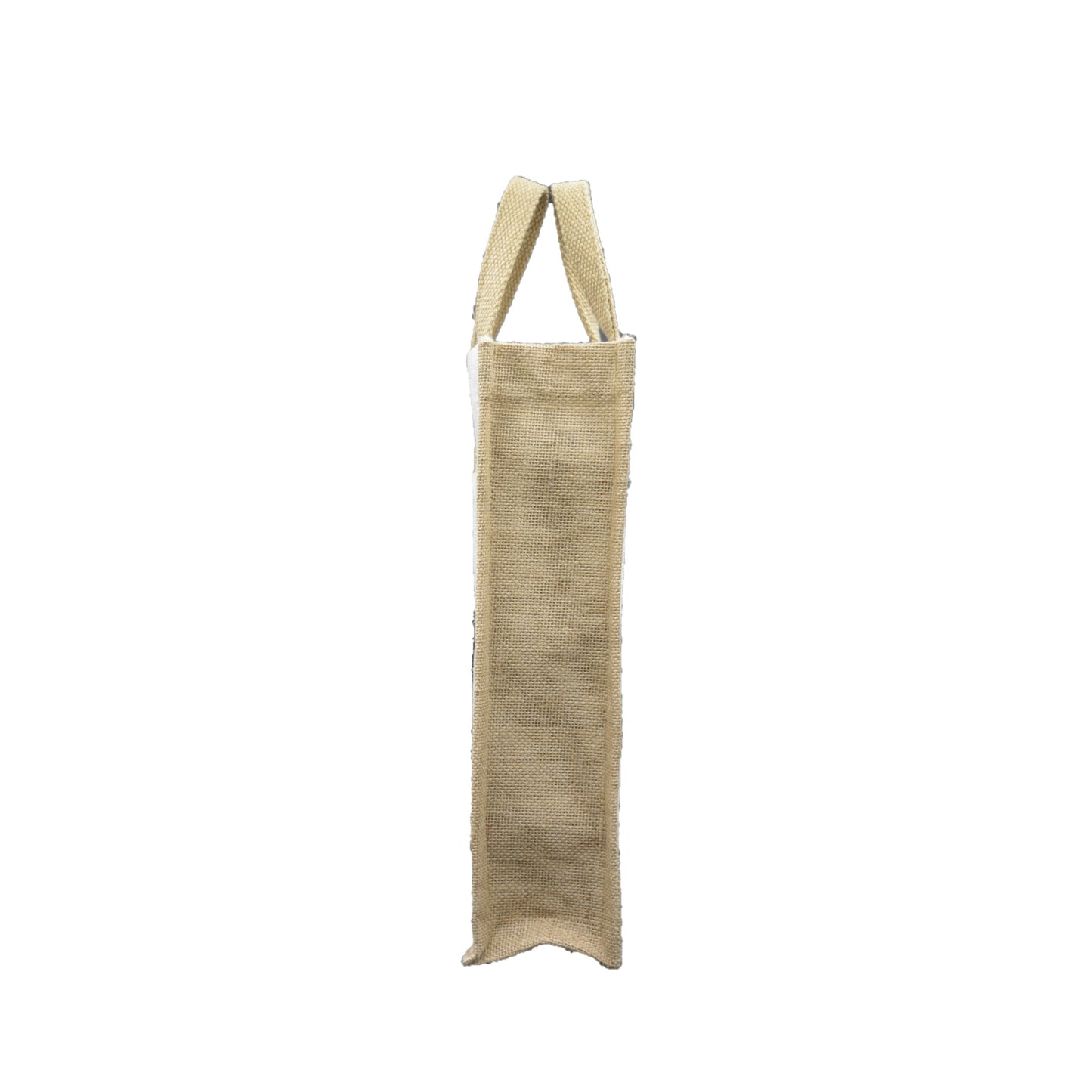 Natural & White Jute Bottle Bag