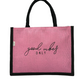 "Good Vibes Only" Jute Tote Bag